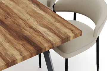 Marcelen Matbord Förlängningsbart med 4 Sawako Stolar - Brun - Products - Möbler - Bord & matgrupp - Matgrupp