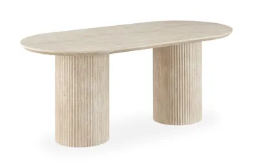 Uppveda Ovalt Matbord 180x90 cm med 4 Sawako Stolar - Beige - Products - Möbler - Bord & matgrupp - Matgrupp