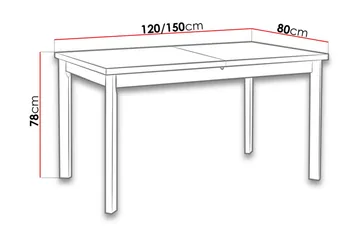 Max Matbord 120x80x78 cm - Trä/Natur - Products - Möbler - Bord & matgrupp - Matbord & köksbord