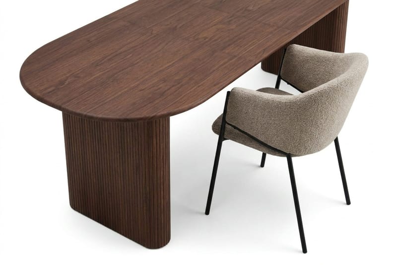 Noira Matgrupp förlängningsbart 220-320 cm Valnöt med 6 Filip Matstolar - Valnöt - Products - Möbler - Bord & matgrupp - Matgrupp