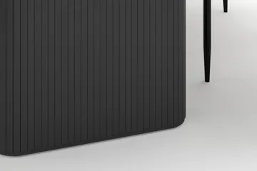 Noira Ovalt Matbord 220 cm med 6 Sawako Stolar - Svart - Products - Möbler - Bord & matgrupp - Matgrupp