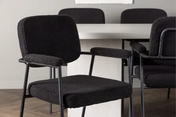 Olga Matgrupp 200 cm Rektangulär med 6 Yesterday Stolar - Svart - Products - Möbler - Bord & matgrupp - Matgrupp