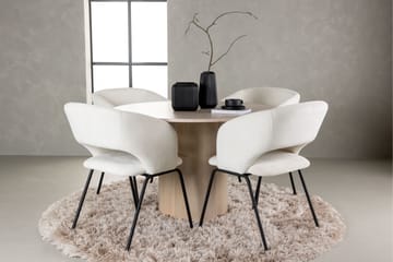 Olivia Matgrupp 110 cm Rund med 4 Day stolar - Whitewash - Products - Möbler - Bord & matgrupp - Matgrupp