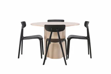 Olivia Matgrupp 110 cm Rund med 4 Ursholmen stolar - Whitewash - Products - Möbler - Bord & matgrupp - Matgrupp