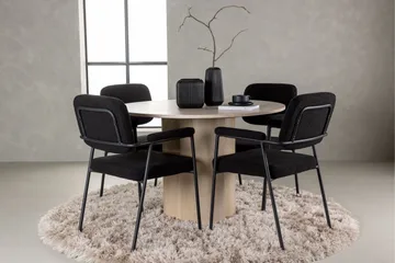 Olivia Matgrupp 110 cm Rund med 4 Yesterday stolar - Whitewash - Products - Möbler - Bord & matgrupp - Matgrupp