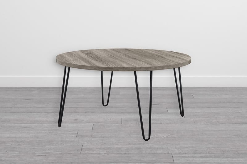 Owen Soffbord 90 cm Ovalt Runt Grå/Svart - Dorel Home - Products - Möbler - Bord & matgrupp - Soffbord