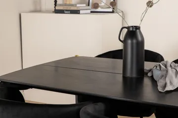Pelle Matgrupp 190 cm Rektangulär med 6 Berit stolar - Svart - Products - Möbler - Bord & matgrupp - Matgrupp