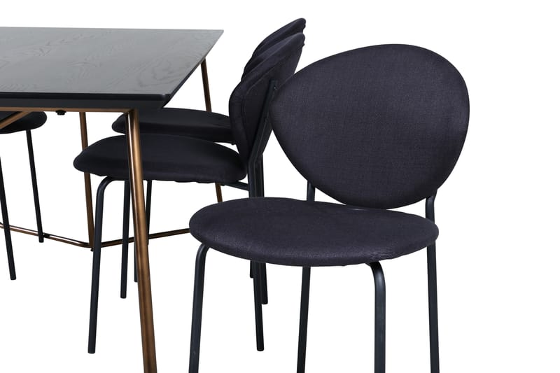 Petra Matgrupp 190 cm Rektangulär med 6 Vault stolar - Svart - Products - Möbler - Bord & matgrupp - Matgrupp