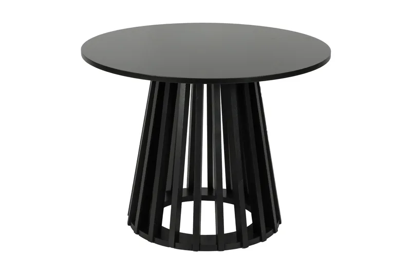 Peyra Soffbord Runt 60 cm Fanér, Svartlaserad ek