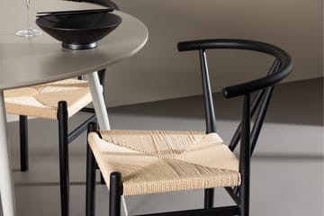 Plaza Matgrupp 120 cm Rund med 4 Alfons stolar - Beige/Svart - Products - Möbler - Bord & matgrupp - Matgrupp