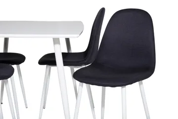 Polar Matgrupp 120 cm Rektangulär med 4 Polar stolar - Svart - Products - Möbler - Bord & matgrupp - Matgrupp