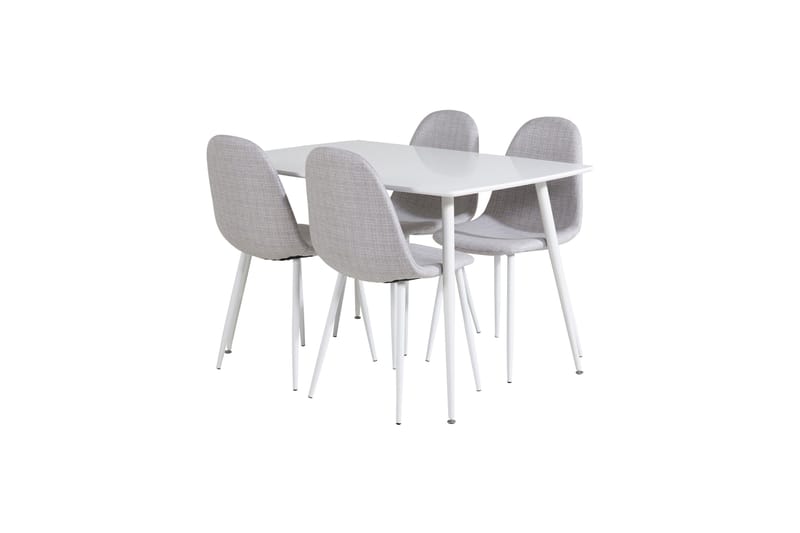 Polar Matgrupp 120 cm Rektangulär med 4 Polar stolar - Ljusgrå - Products - Möbler - Bord & matgrupp - Matgrupp