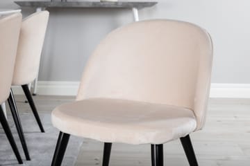 Polar Matgrupp 180 cm Rektangulär med 6 Velvet stolar - Beige - Products - Möbler - Bord & matgrupp - Matgrupp