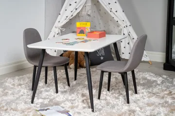 Polar Matgrupp 80 cm Rektangulär med 2 Polar stolar - Svart - Products - Möbler - Bord & matgrupp - Matgrupp