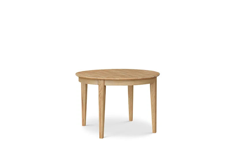 Rönne Förlängningsbart Matbord 110-150 cm Runt för 6 personer  i massivt trä, Brun/Natur