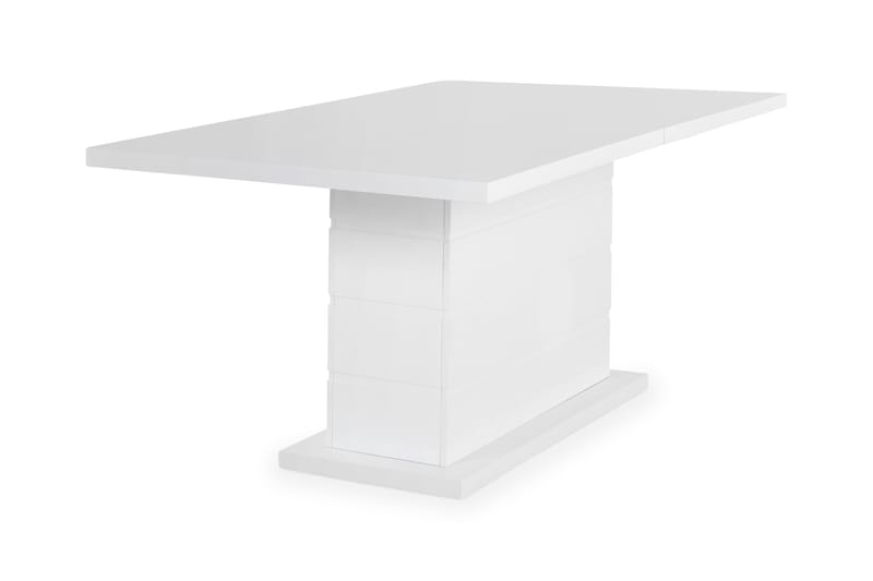 Ratliff Matbord 180 cm Förlängningsbart med illäggsskiva +  6 st Nibe stol grå med svarta ben - Vit/Grå - Products - Möbler - Bord & matgrupp - Matgrupp