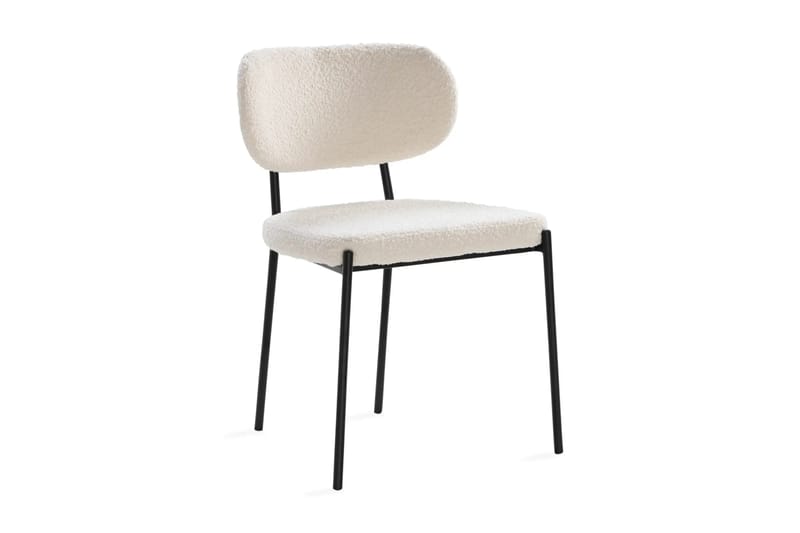 Richeto Matbord 180 cm med 4 st Gemmiano Stolar i Teddy - Brun, Vit - Products - Möbler - Bord & matgrupp - Matgrupp
