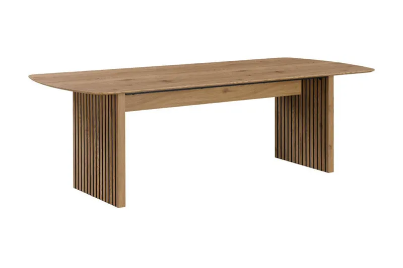 Richeto Matbord 210 cm med 6 st Gemmiano Stolar i Teddy - Brun, Vit - Products - Möbler - Bord & matgrupp - Matgrupp