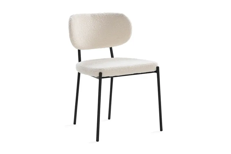 Richeto Matbord 210 cm med 6 st Gemmiano Stolar i Teddy - Brun, Vit - Products - Möbler - Bord & matgrupp - Matgrupp