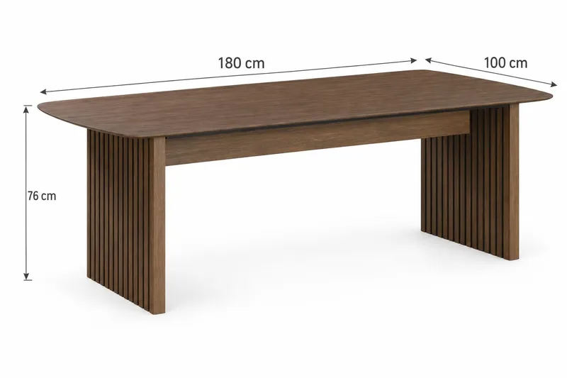Richeto Matbord Rökt Ek 180 cm - Brun/Ribbad - Products - Möbler - Bord & matgrupp - Matbord & köksbord