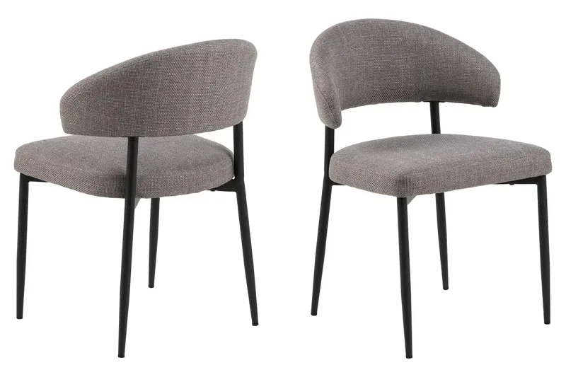 Richeto Matbord Rökt Ek 240 cm med 6 Sawako Greige Stolar - Rökt ek - Products - Möbler - Bord & matgrupp - Matgrupp