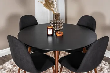 Ridones Matgrupp inkl 4 Ypas Stolar - Svart/Brun - Products - Möbler - Bord & matgrupp - Matgrupp