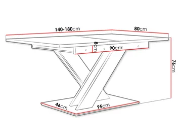 Shea Förlängningsbart Matbord 140-180 cm Rektangulär - Svart - Products - Möbler - Bord & matgrupp - Matbord & köksbord