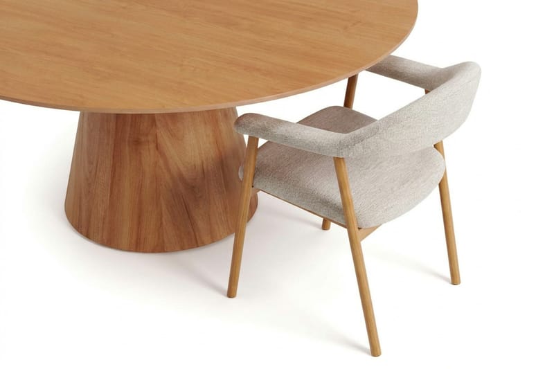 Siena Matgrupp runt 130 cm Ek med 4 Ronja Matstolar - Ek - Products - Möbler - Bord & matgrupp - Matgrupp