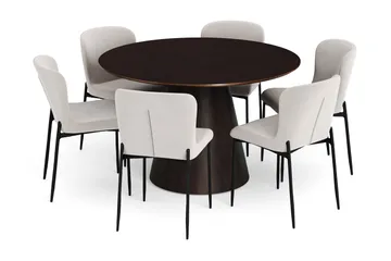 130 cm - Rökt ek/Vit