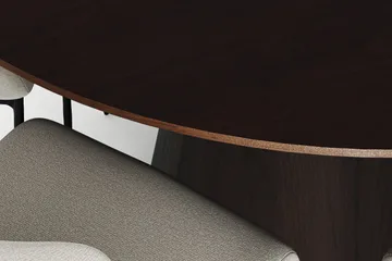 Siena Matgrupp runt 150 cm Rökt Ek med 6 Elsie Matstolar - Rökt ek/Vit - Products - Möbler - Bord & matgrupp - Matgrupp