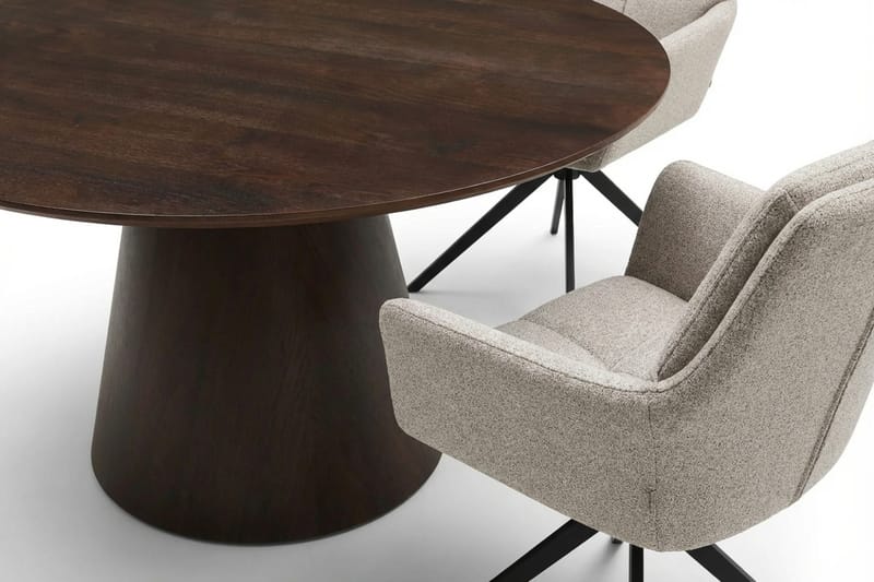 Siena Matgrupp runt 150 cm Rökt Ek med 6 Torsby Matstolar - Rökt ek - Products - Möbler - Bord & matgrupp - Matgrupp
