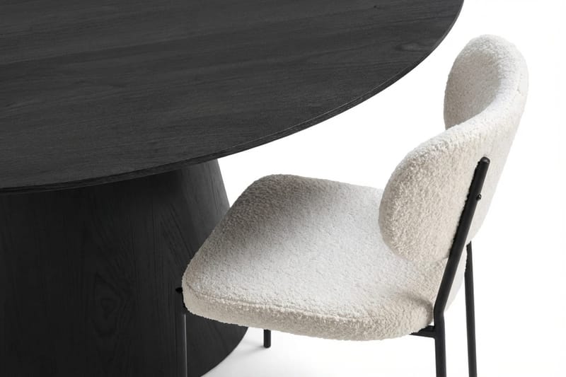 Siena Matgrupp runt 150 cm Svart med 6 Gemmiano Matstolar - Svartlaserad ek - Products - Möbler - Bord & matgrupp - Matgrupp
