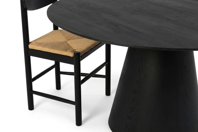 Siena Matgrupp runt 150 cm Svart med 6 Malte Matstolar - Svartlaserad ek - Products - Möbler - Bord & matgrupp - Matgrupp
