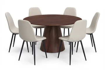 Beige/Metallben Svart - Ek