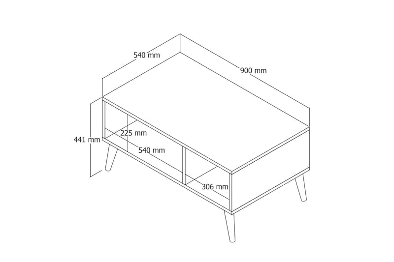Soffbord Elrasmo Soffbord 90x54x90 cm Brun - Products - Möbler - Bord & matgrupp - Soffbord