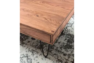 Langner Soffbord 60 cm med Förvaring 2 Lådor + Hyllor - Akacia/Svart - Products - Möbler - Bord & matgrupp - Soffbord - Soffbord med förvaring