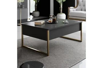 Luxe Soffbord 90x40 cm Svart/Guld - Hanah Home - Products - Möbler - Bord & matgrupp - Soffbord