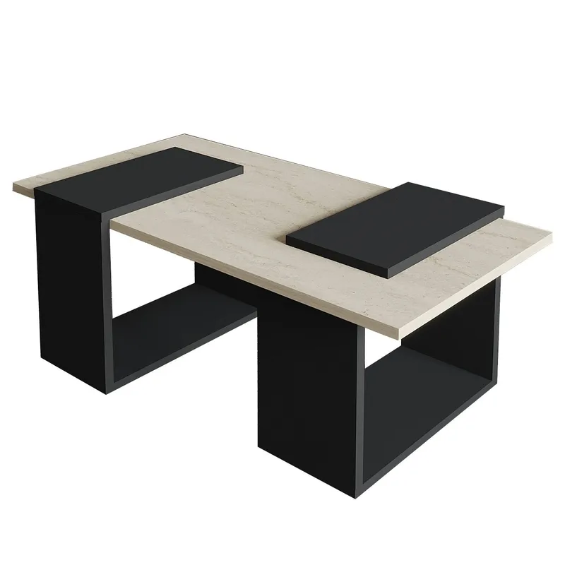 Matris Soffbord 90x37x46,6 cm, Travertine och Anthracite