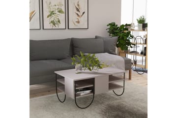 Riskalen Soffbord 94 cm med Förvaring 2 Hyllor - Grå - Products - Möbler - Bord & matgrupp - Soffbord - Soffbord med förvaring