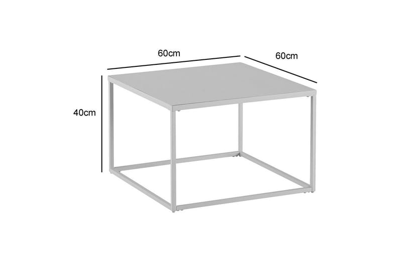 Soffbord Wohnling metall fyrkantig, modern stil Vit - Vit - Products - Möbler - Bord & matgrupp - Soffbord