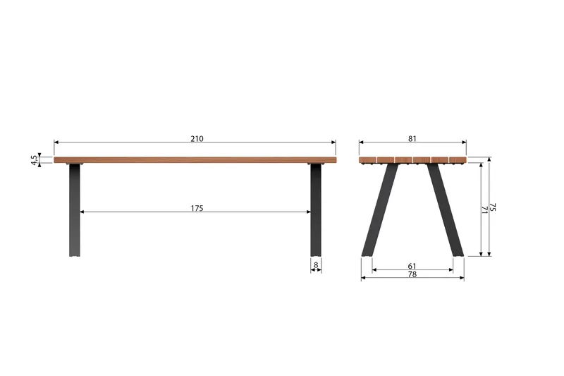 Tablo Matbord 210 cm - Natur - Products - Möbler - Bord & matgrupp - Matbord & köksbord