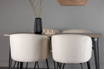 Tempe Matgrupp 140 cm Rektangulär med 4 Berit stolar - Beige - Products - Möbler - Bord & matgrupp - Matgrupp