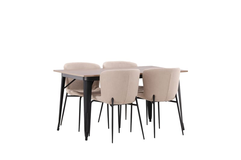 Tempe Matgrupp 140 cm Rektangulär med 4 Modesto stolar - Beige - Products - Möbler - Bord & matgrupp - Matgrupp