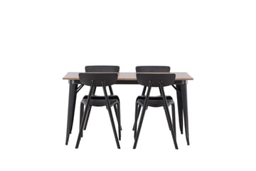 Tempe Matgrupp 140 cm Rektangulär med 4 Ursholmen stolar - Svart - Products - Möbler - Bord & matgrupp - Matgrupp