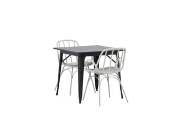 Tempe Matgrupp 80 cm Rektangulär med 2 Dyrön stolar - Svart - Products - Möbler - Bord & matgrupp - Matgrupp