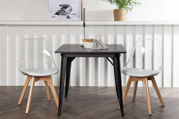 Tempe Matgrupp 80 cm Rektangulär med 2 Edvin stolar - Svart - Products - Möbler - Bord & matgrupp - Matgrupp