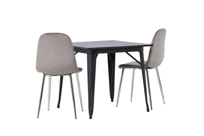 Tempe Matgrupp 80 cm Rektangulär med 2 Eva stolar - Svart - Products - Möbler - Bord & matgrupp - Matgrupp