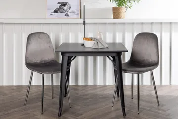 Tempe Matgrupp 80 cm Rektangulär med 2 Eva stolar - Svart - Products - Möbler - Bord & matgrupp - Matgrupp