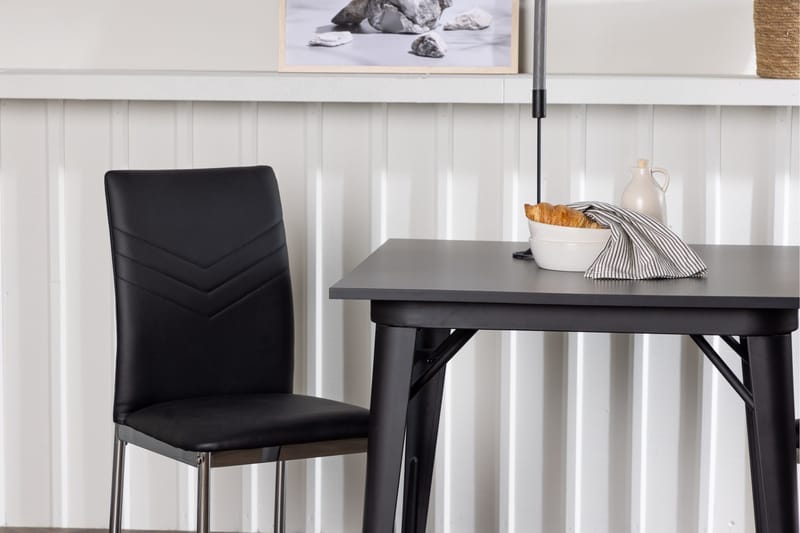 Tempe Matgrupp 80 cm Rektangulär med 2 Lily stolar - Svart - Products - Möbler - Bord & matgrupp - Matgrupp