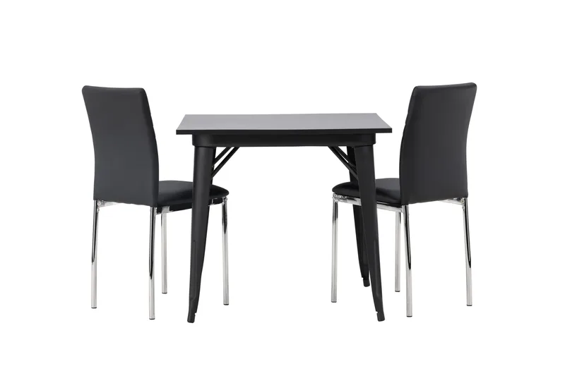 Tempe Matgrupp 80 cm Rektangulär med 2 Lily stolar - Svart - Products - Möbler - Bord & matgrupp - Matgrupp